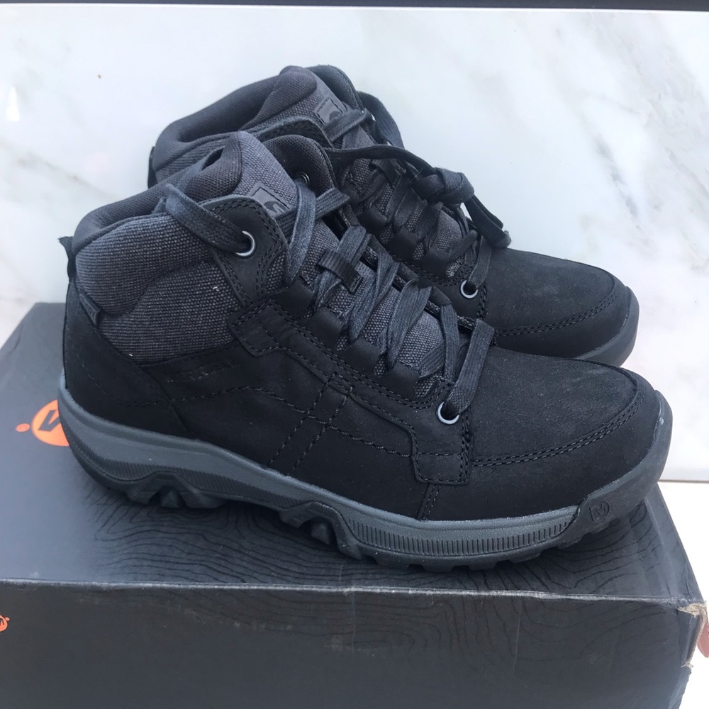 $140 Merrell Men's Anvik Pace Mid Waterproof Hiking Shoes Size 7 M - Picture 1 of 4